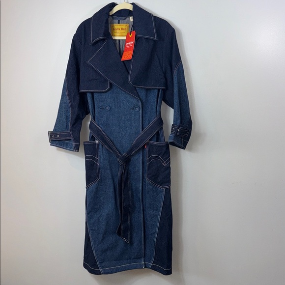 Levi’s® Red Twisted Trench Coat - Picture 7 of 11